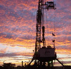 photo of Drilling Rig Cooper Basin Sunset