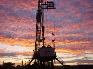 photo of Drilling Rig Cooper Basin Sunset