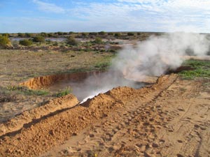 Boiling water from Cooper Basin Bore photo of Boiling water from Cooper Basin Bore